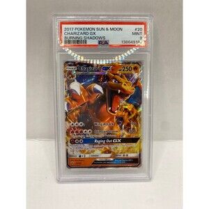 2017 Pokémon Sun & Moon Burning Shadows Charizard GX #20 PSA 9 MINT Graded Holo